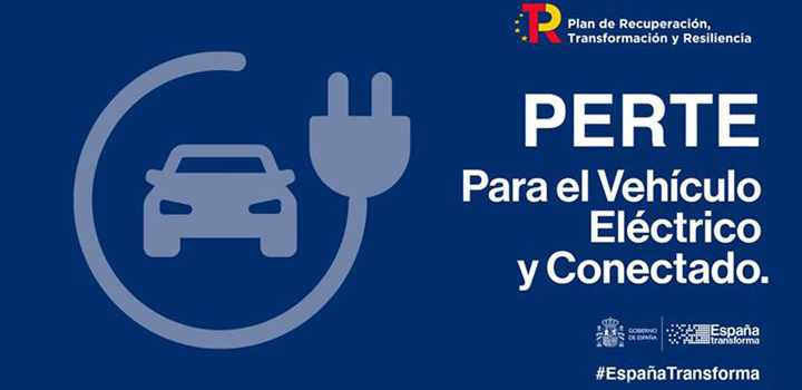 Enlace a página PERTE vehículo eléctrico y conectado