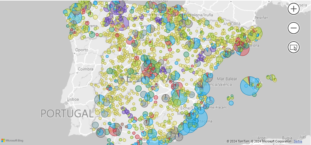Mapa gestión territorialización PRTR MITECO